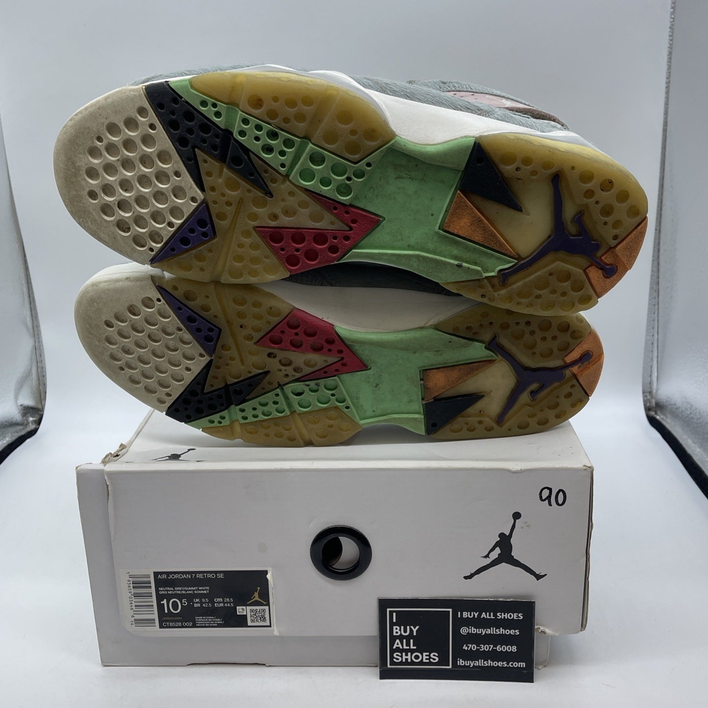 Size 10.5 - Air Jordan 7 Retro SE Hare 2.0 Grey Pink Suede (CT8528-002)