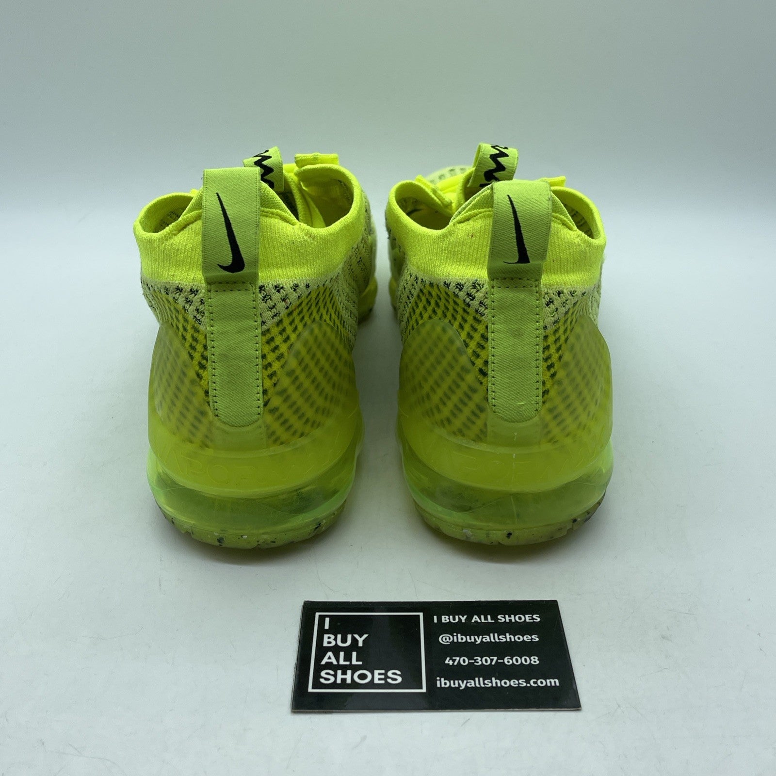 Size 10 - Nike Air VaporMax 2021 Flyknit Next Nature Volt Black (FD0761-700)