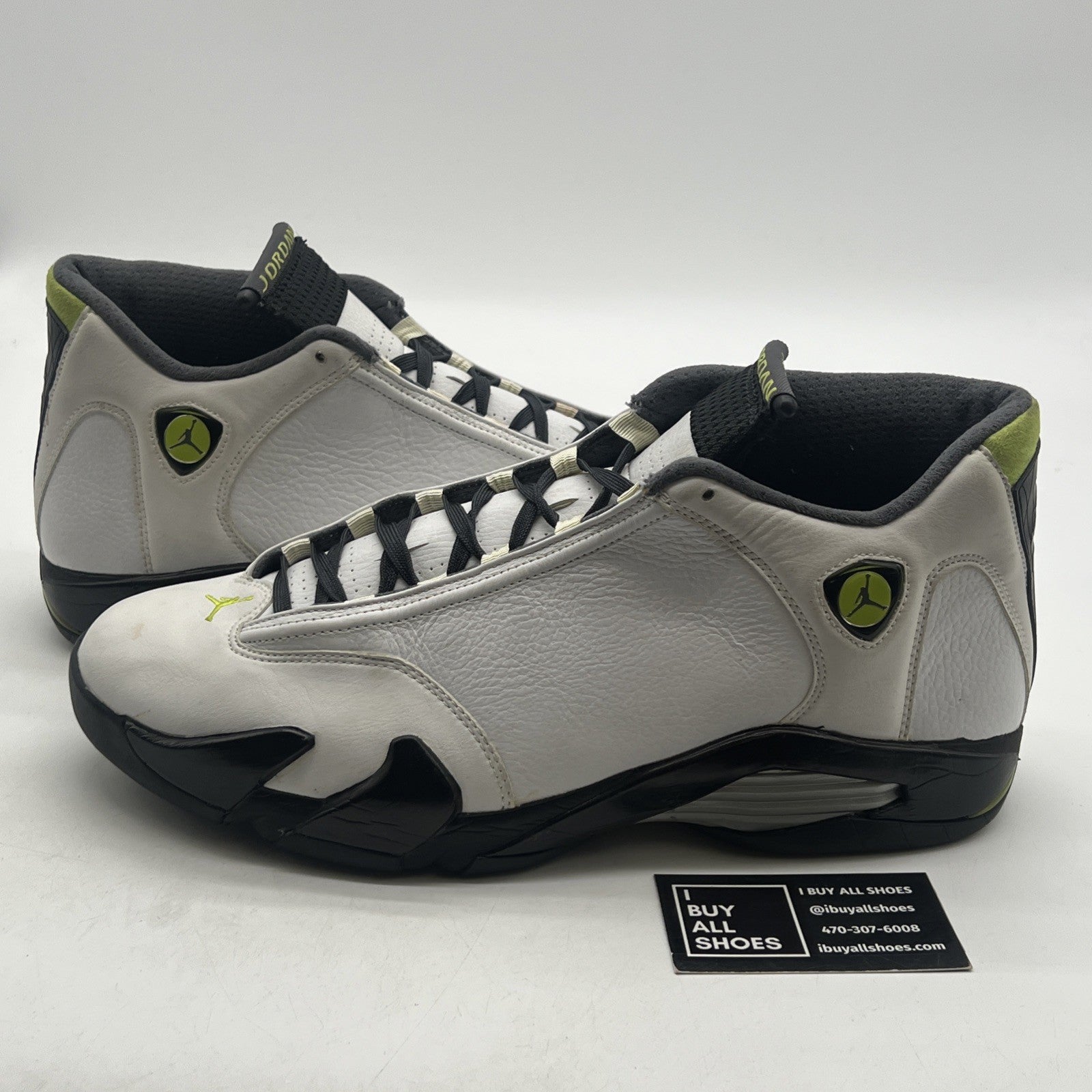 Size 14 - Air Jordan 14 Retro White Chartreuse (311832-132)