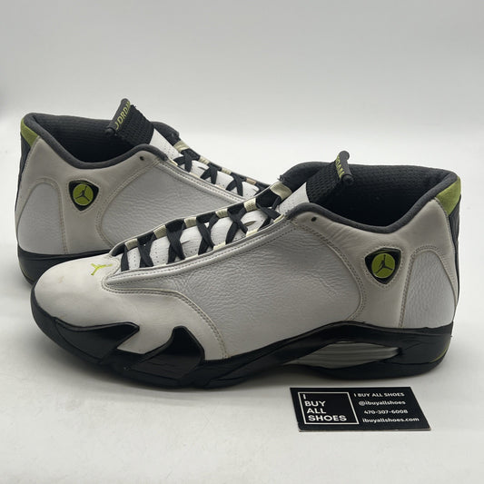 Size 14 - Air Jordan 14 Retro White Chartreuse (311832-132)