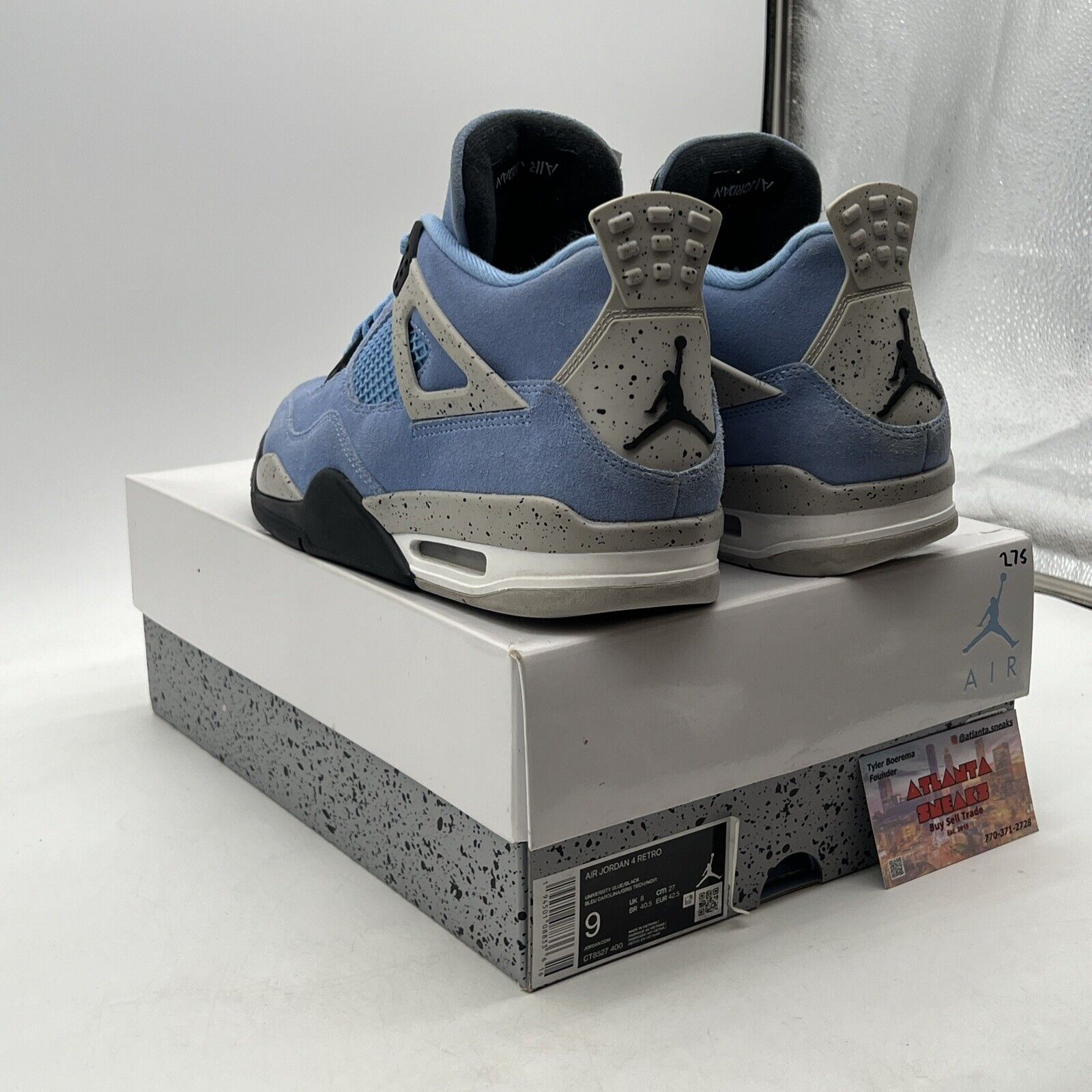 Size 9 - Jordan 4 Retro Mid University Blue (CT8527-400)