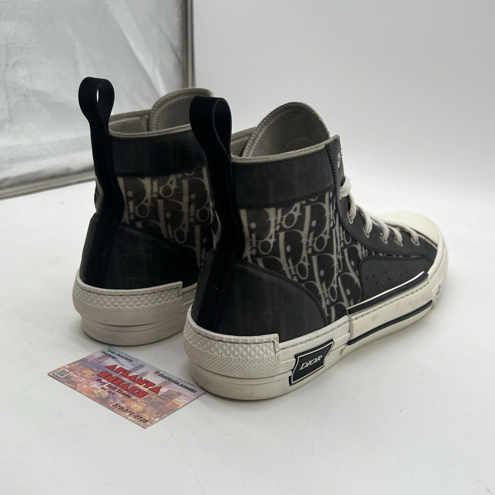 Size 10.5 - Dior B23 High Dior Oblique - Black White