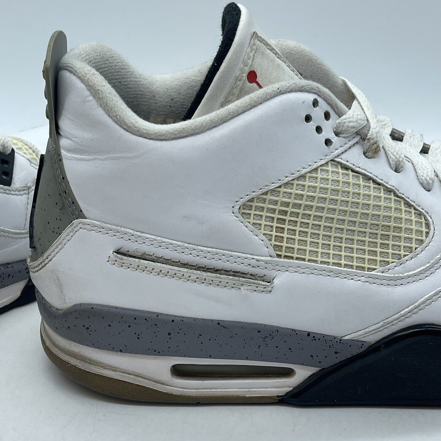 Size 10.5 - Jordan 4 Retro Cement 2012 White Red Black Leather (308497-103)