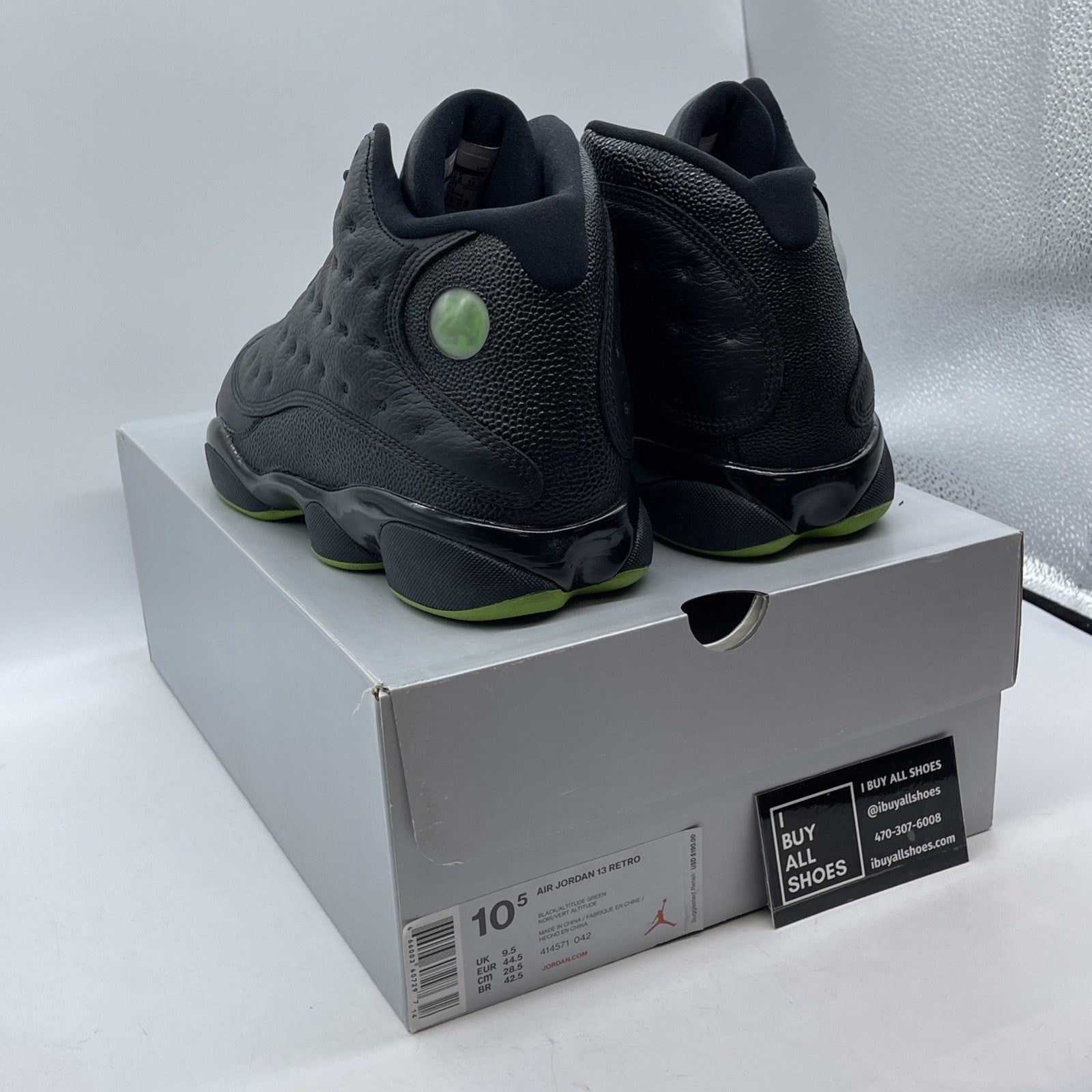Size 10.5 - Air Jordan 13 Retro 2017 Altitude Black Leather (414571-042)