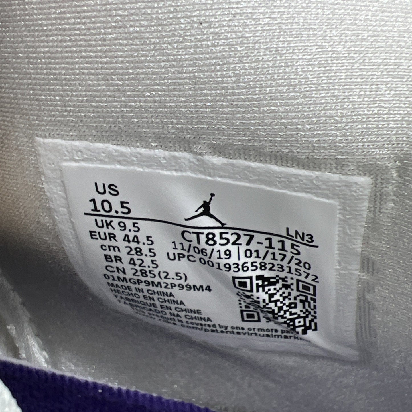 Size 10.5 - Air Jordan 4 Retro Mid Purple Metallic (CT8427-115)