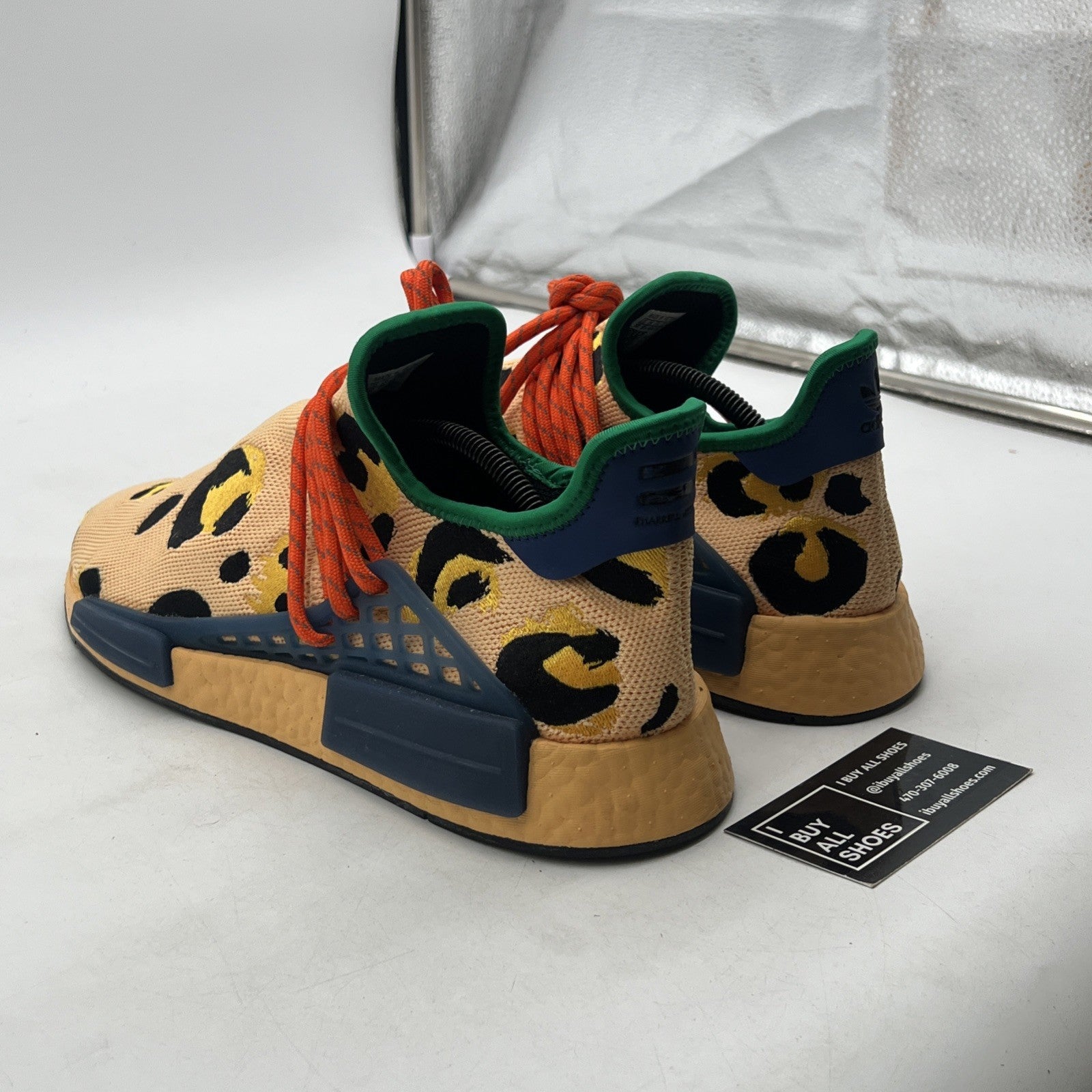Size 10 - adidas Pharrell x NMD Human Race Animal Print - Pulse Amber (HP3221)