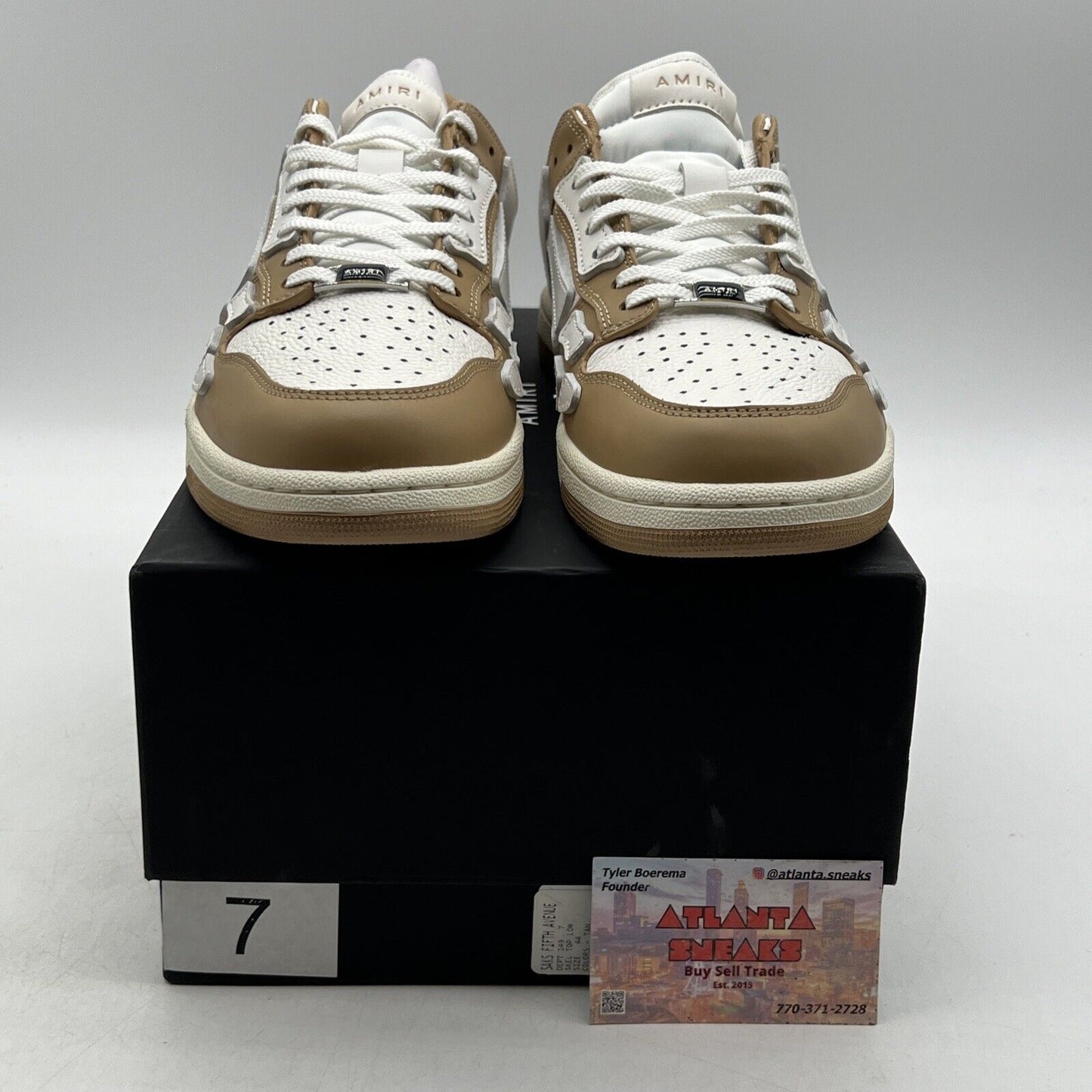 Size 11 - Amiri Skel Top Low 'Tan' Sneakers