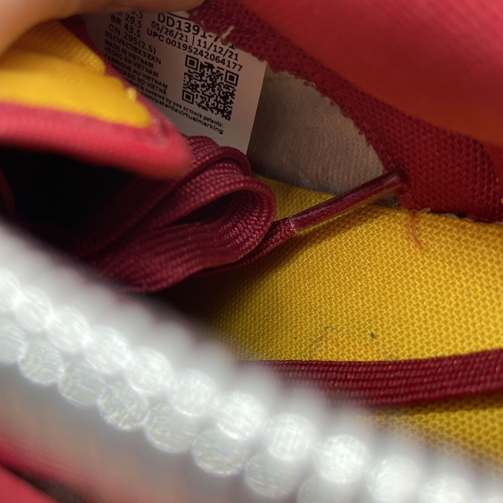 Size 11.5 - Nike Dunk Low USC Yellow Red Leather Suede (DD1391-701)