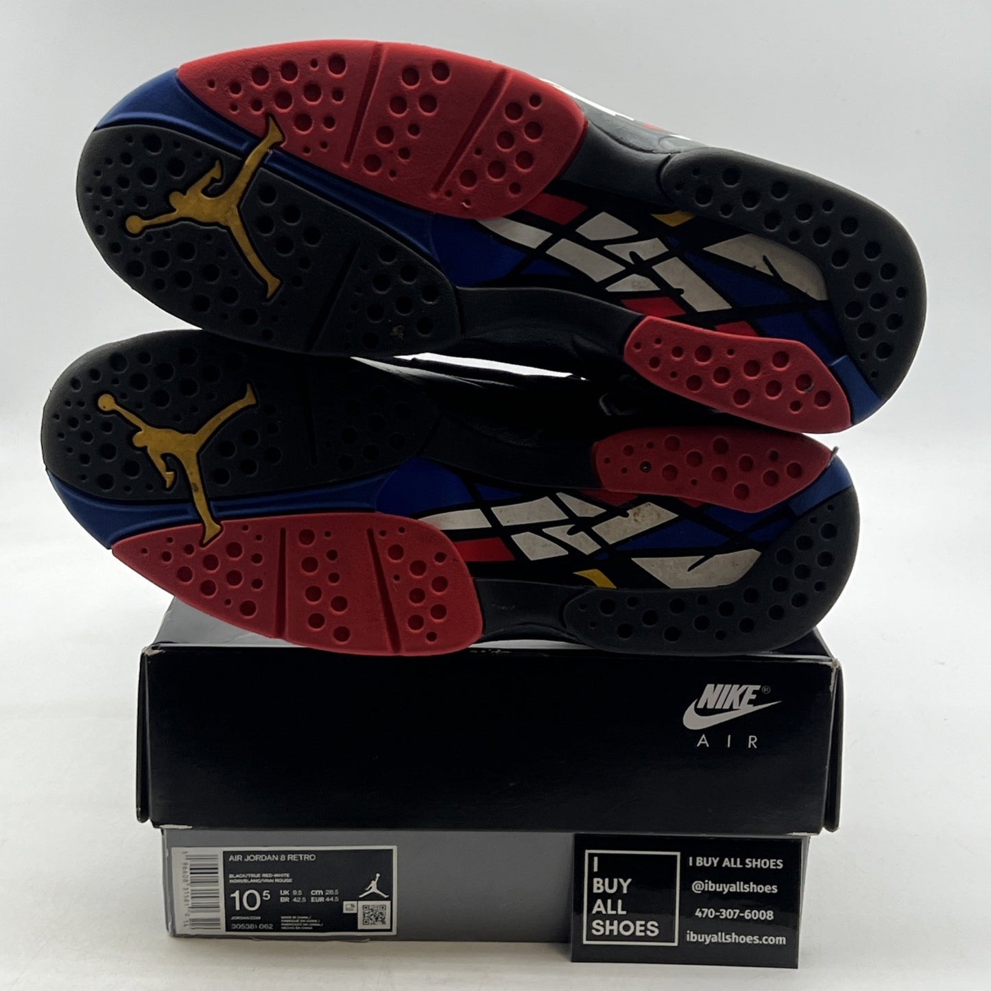 Size 10.5 - Air Jordan 8 Retro Mid Playoff (305381-062)