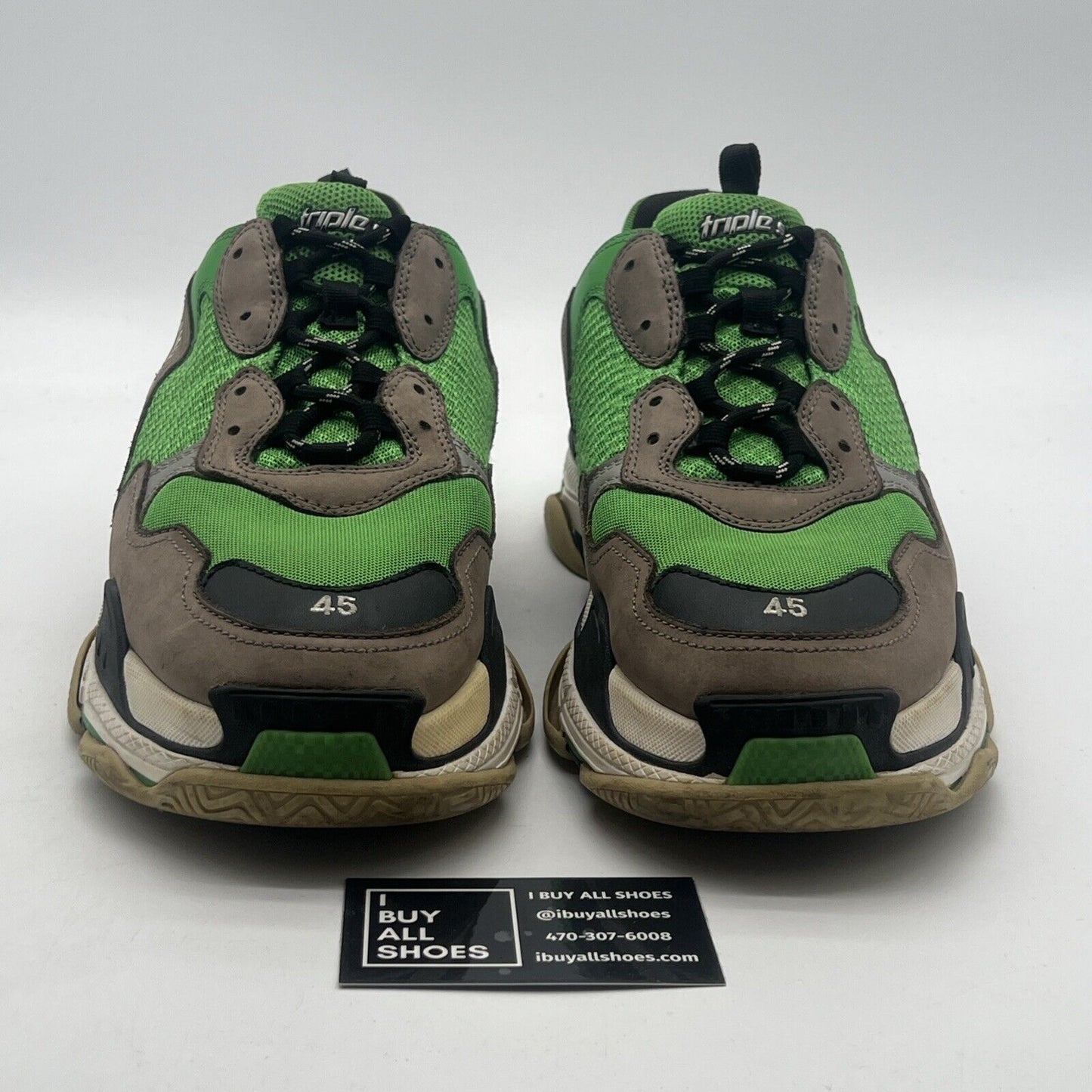 Size 12 - BALENCIAGA Low Cut Sneakers GRN 536737