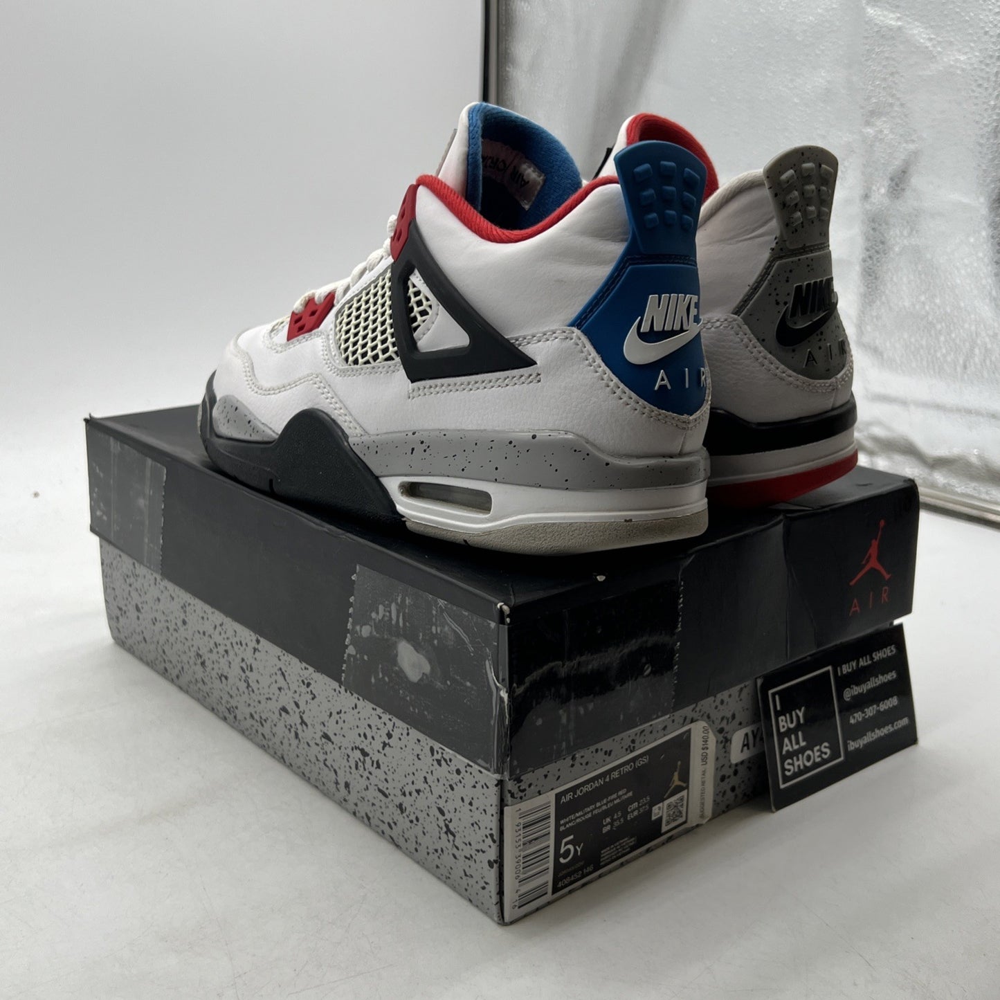 Size 5Y- Air Jordan 4 Retro SE Mid What The 4 (408452-146)