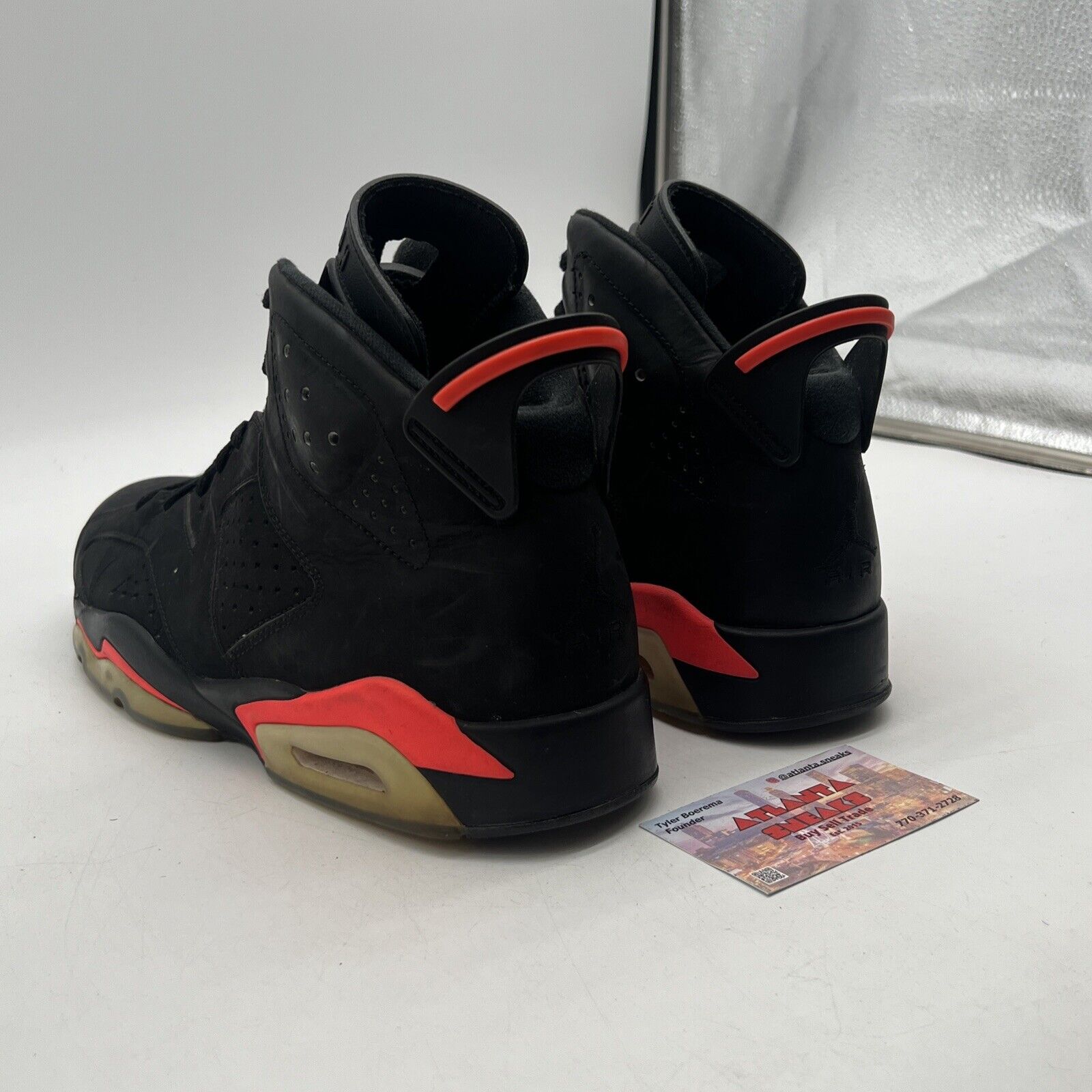 Size 10 - Jordan 6 Retro Infrared Black 2014 (384664-023)