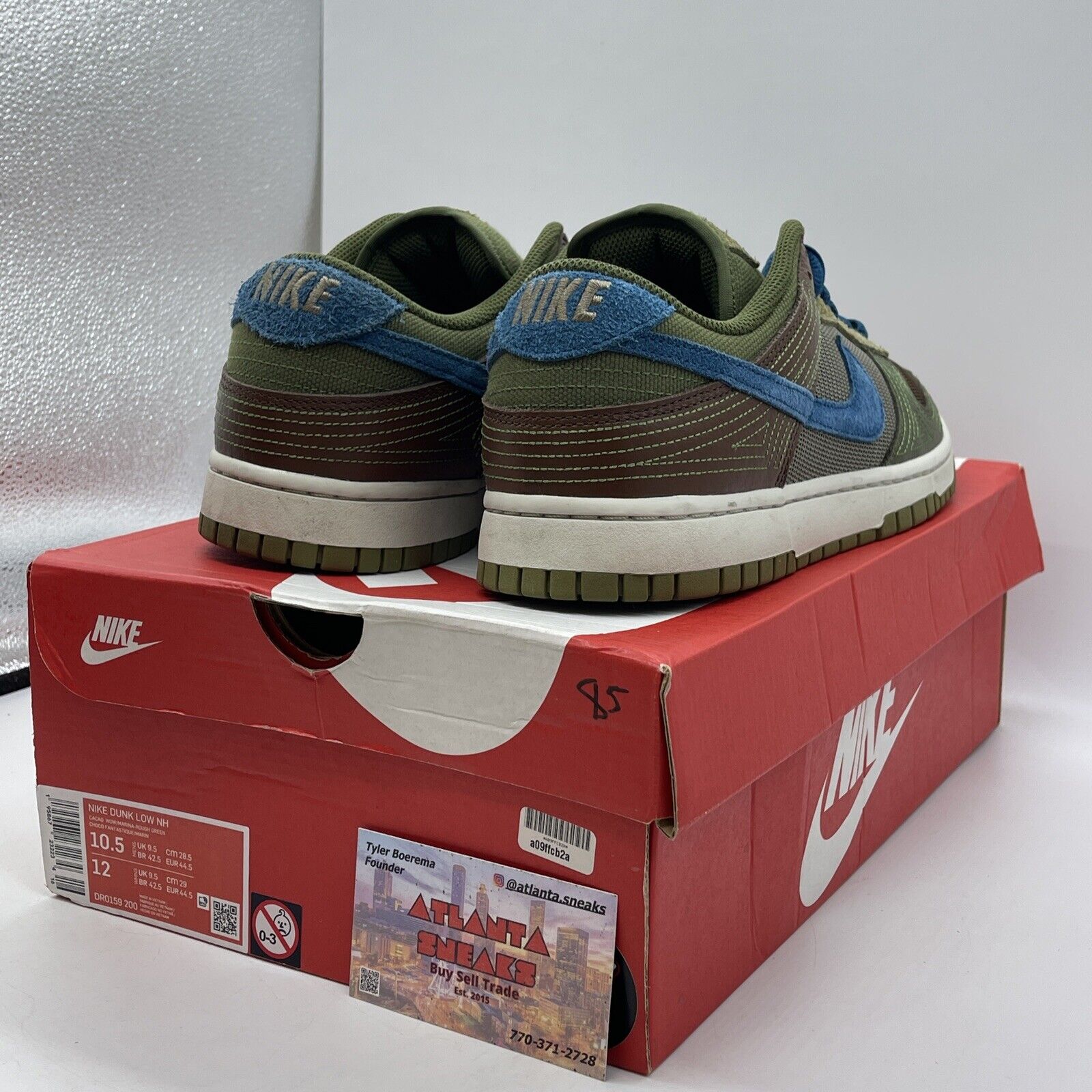 Size 10.5 - Nike Dunk NH Low Cacao Wow Green Blue Leather Suede (DR0159-200)