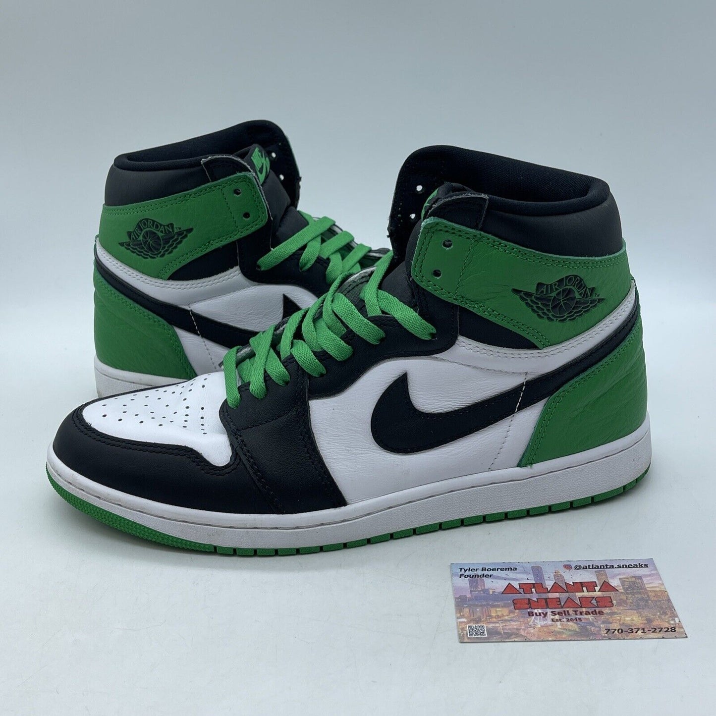 Size 11 - Air Jordan 1 Retro OG High Lucky Green Black Leather (DZ5485-031)