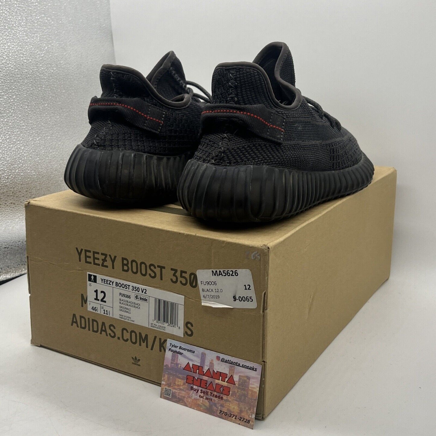 Size 12 - adidas Yeezy Boost 350 V2 Low Black Non-Reflective