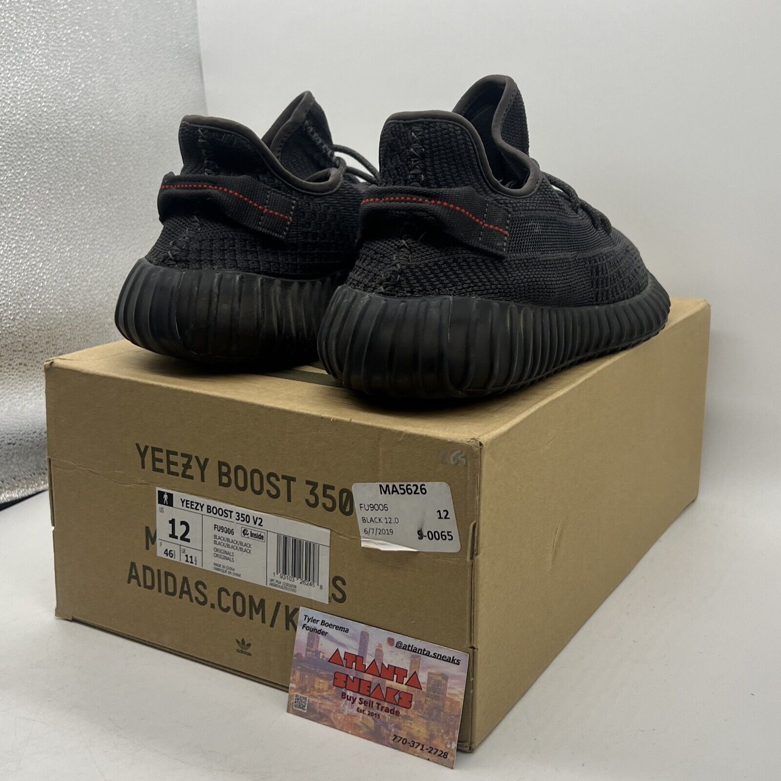 Size 12 - adidas Yeezy Boost 350 V2 Low Black Non-Reflective