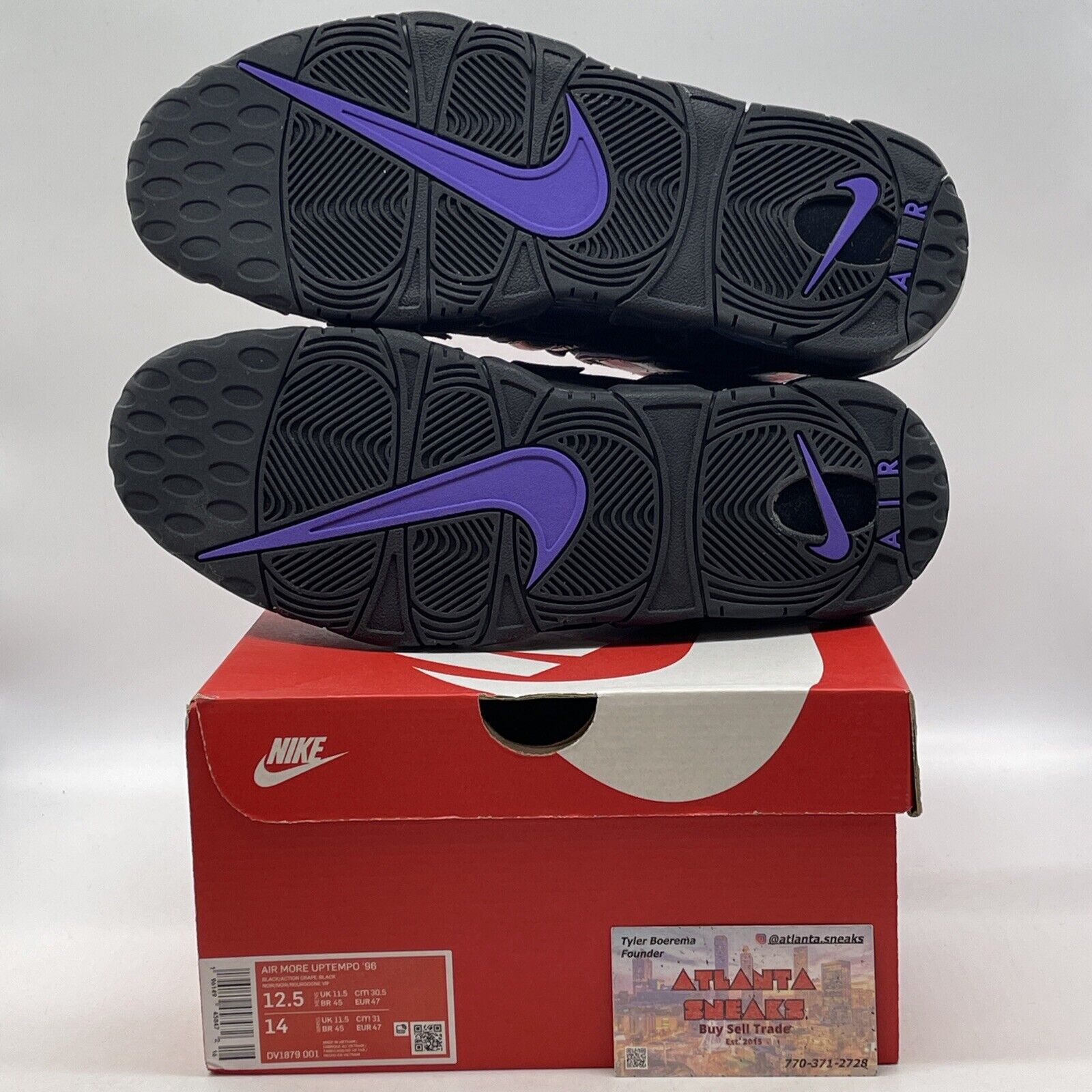 Size 12.5 - Nike Air More Uptempo '96 Black Action Grape Suede (DV1879-001)