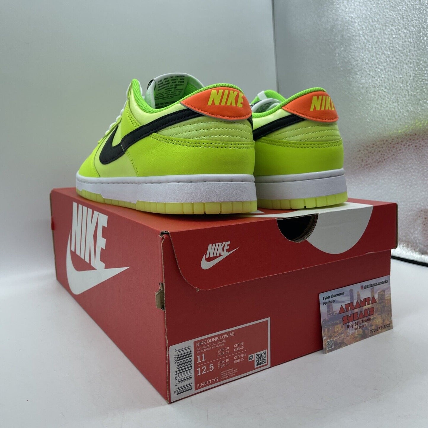 Size 11 - Dunk Low Volt Yellow Green White Orange Leather (FJ4610-702)