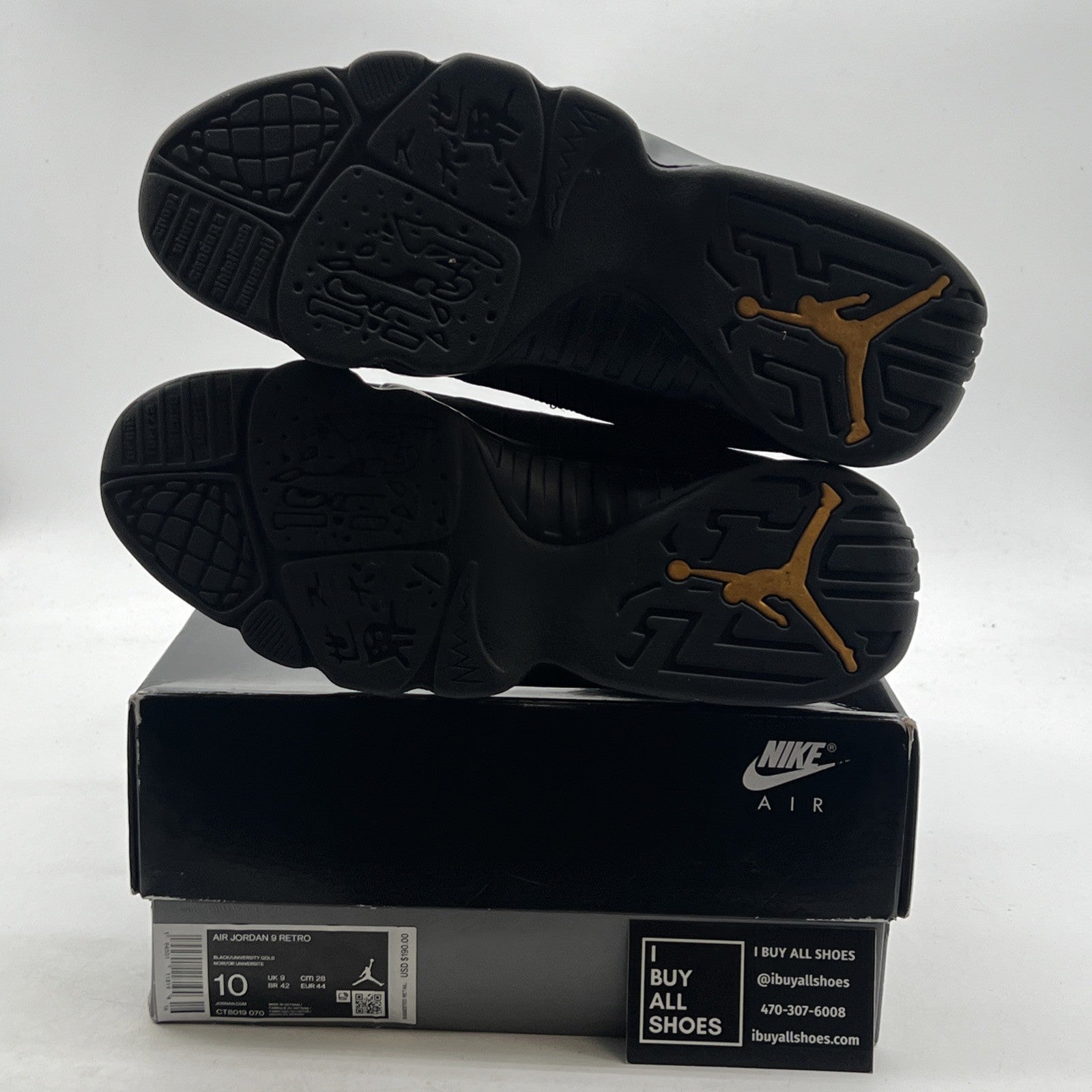Size 10 - Air Jordan 9 Retro Black (CT8019-070)