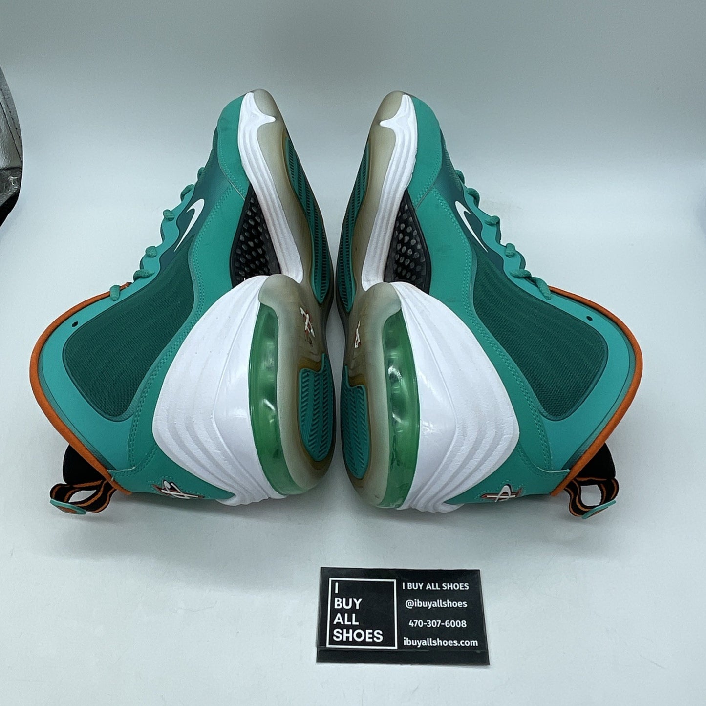 Size 13 - Nike Air Penny 5 Miami Dolphins Blue Suede Leather (537331-300)