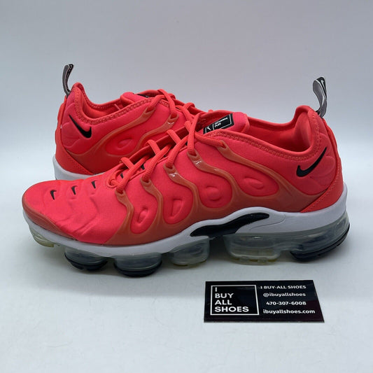 Size 10 - Nike Air VaporMax Plus Red Pink Black White Suede Leather (924453-602)