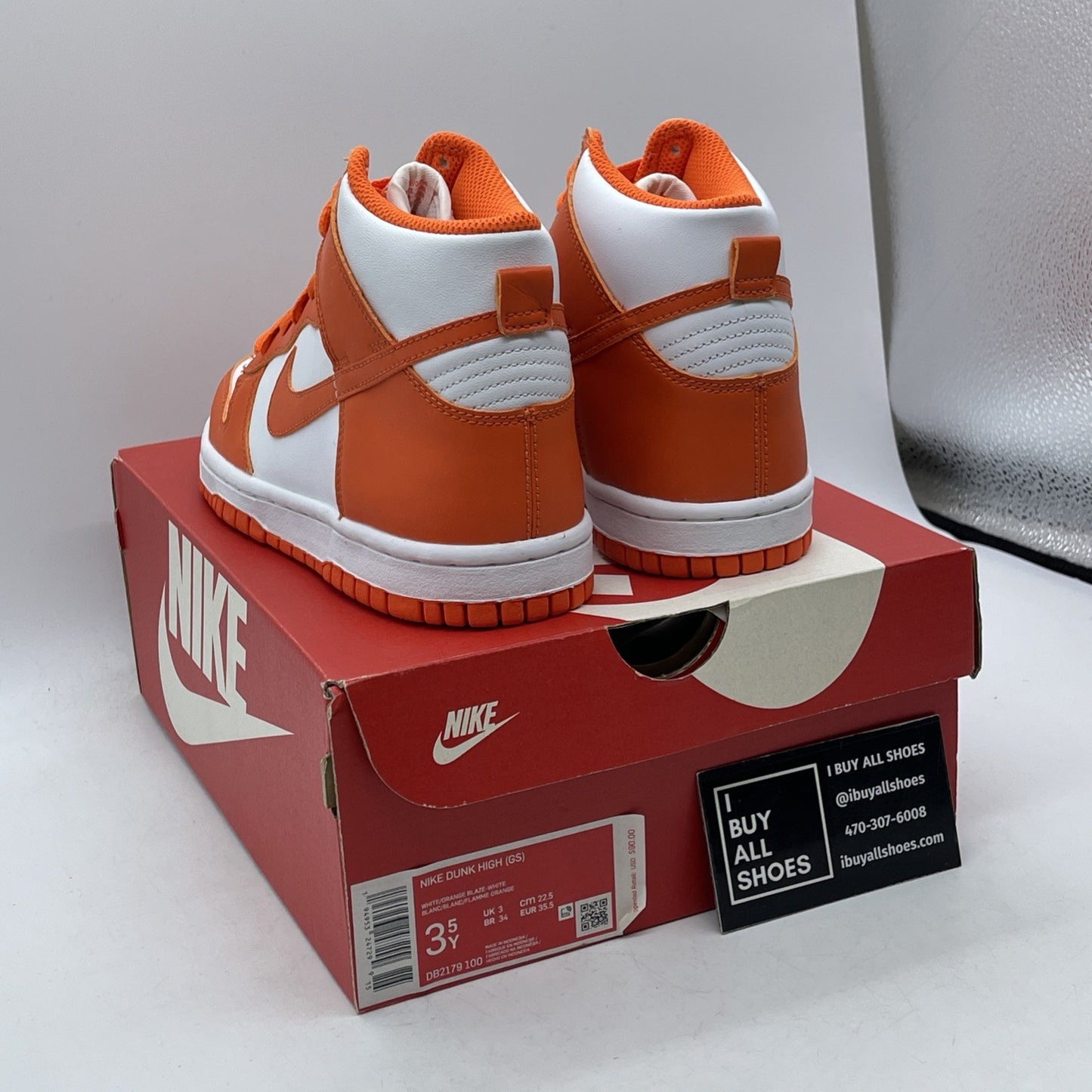 Size 3.5Y - Nike Dunk High SP  Syracuse Orange Preschool GS (DD2314-100)