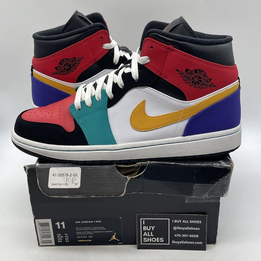 Size 11 - Air Jordan 1 Mid Multi-Color (554724-125)