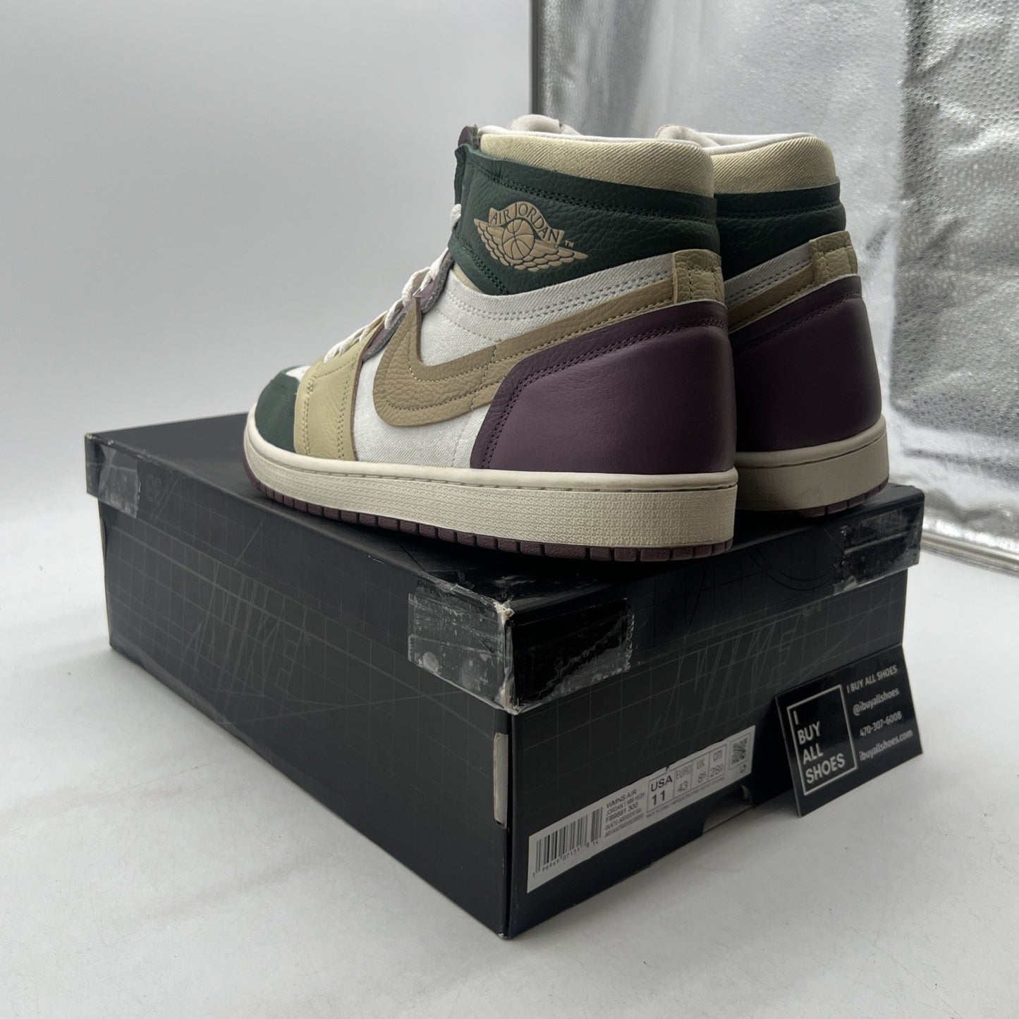 Size 11 - Air Jordan 1 Method of Make High Galactic Jade W (FB9891-300)