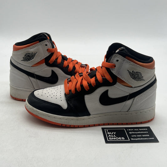 Size 5.5 - Air Jordan 1 Retro High Electro Orange (555088-180)