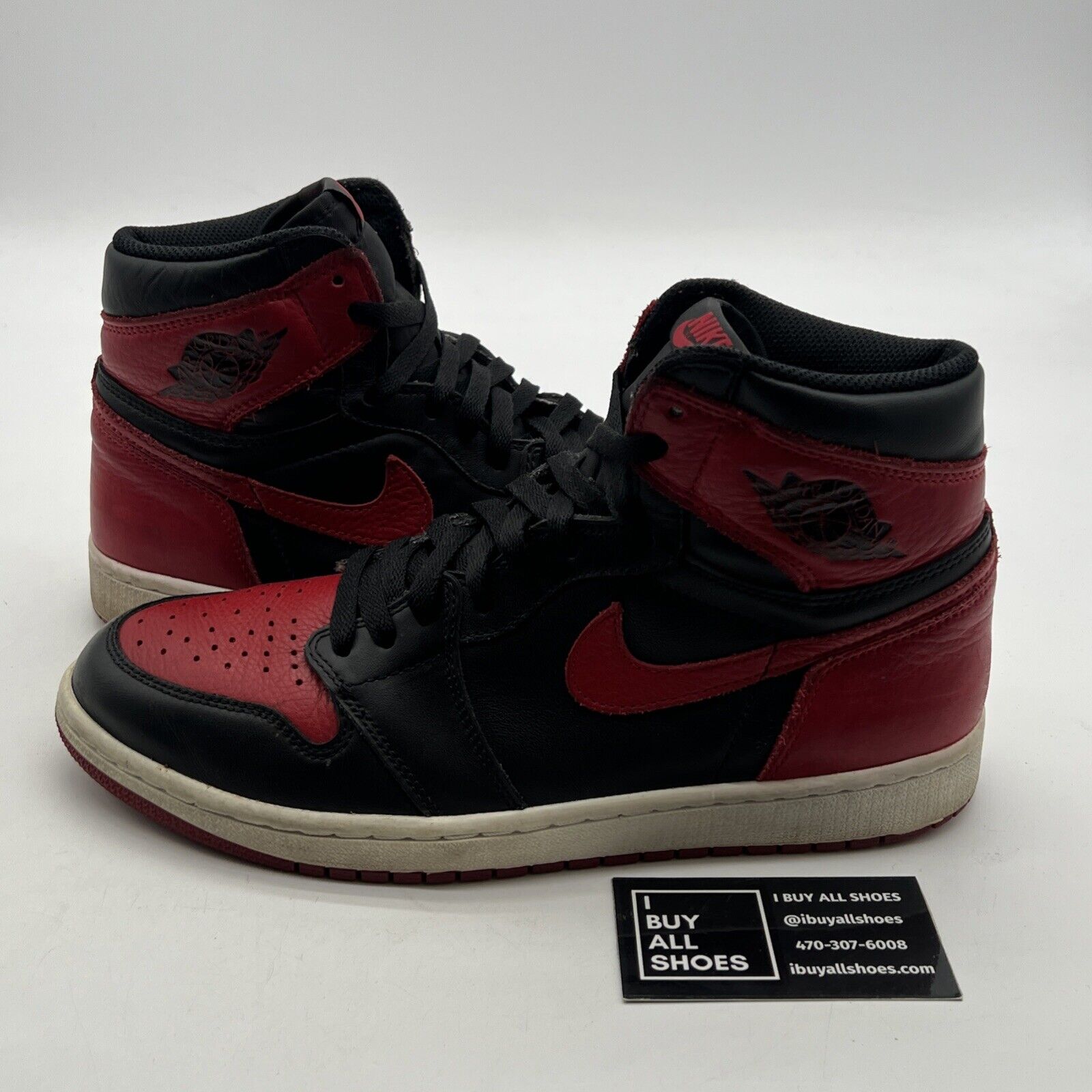 Size 9.5 - Air Jordan 1 Retro OG High Banned, Bred (555088-001)