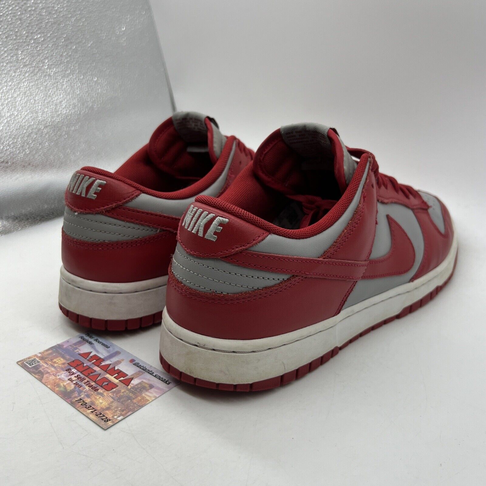Size 12 - Nike Dunk Low SP UNLV 2021 Grey Red Leather White (DD1391-002)