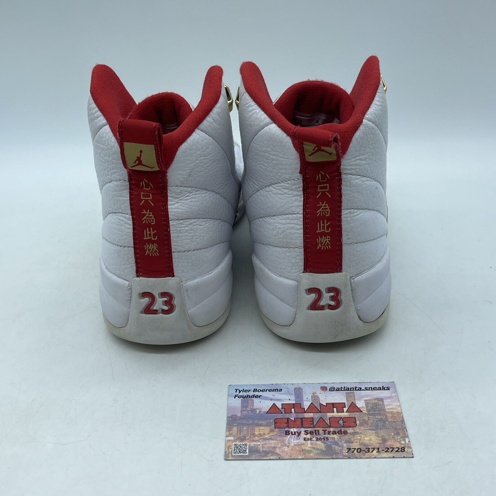 Size 7Y - Nike Air Jordan 12 XII Retro FIBA Gold Red White Leather  (153265-107)