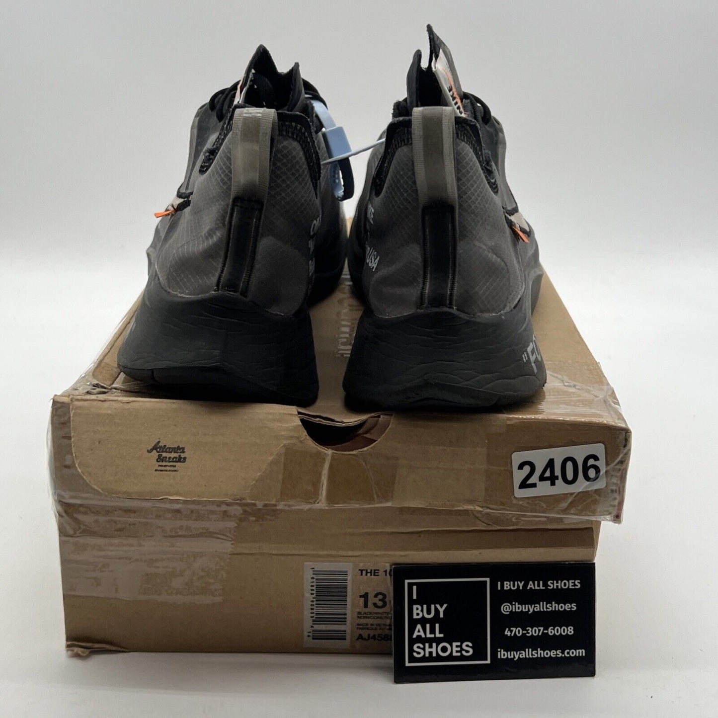 Size 13 - Nike Off-White x Zoom Fly SP Black (AJ4588-001)