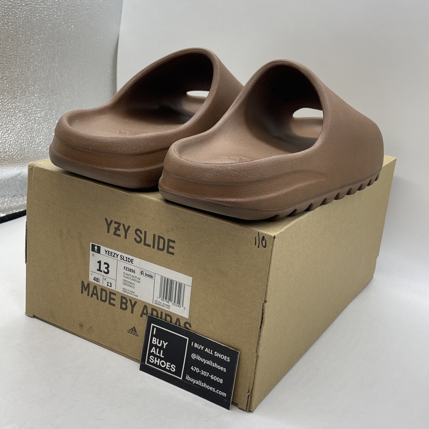 Size 13 - Adidas Yeezy Slide Men’s 10 Flax (FZ5896)