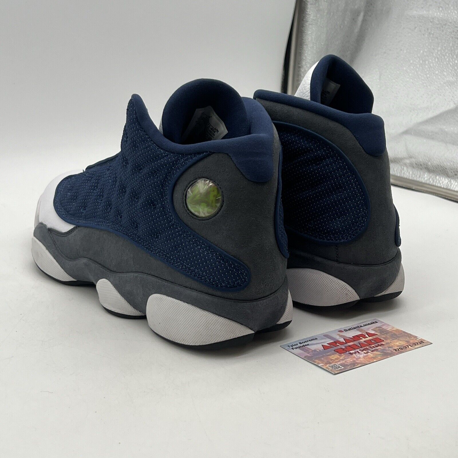 Size 11 - Jordan 13 Retro Mid Flint White Blue Grey Leather Suede (414571-404)