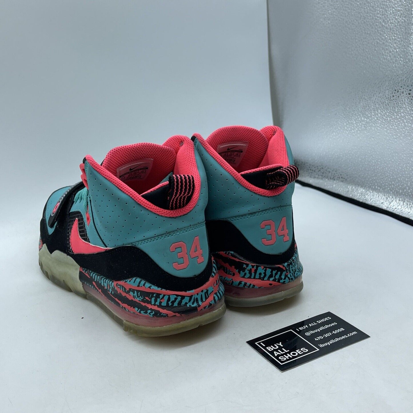 Size 11.5 - Nike Air Max Bo Jax PRM Hyper Jade Blue Black Suede (654479-300)
