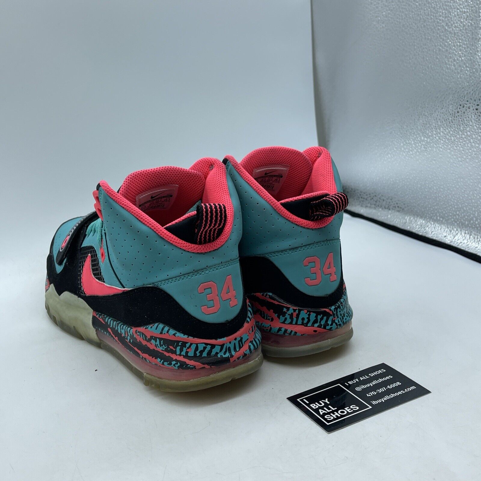 Size 11.5 - Nike Air Max Bo Jax PRM Hyper Jade Blue Black Suede (654479-300)