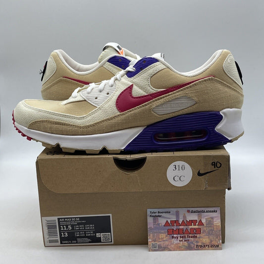 Size 11.5 - Nike Air Max 90 Air Sprung Tan Purple Pink (DM8171-200)