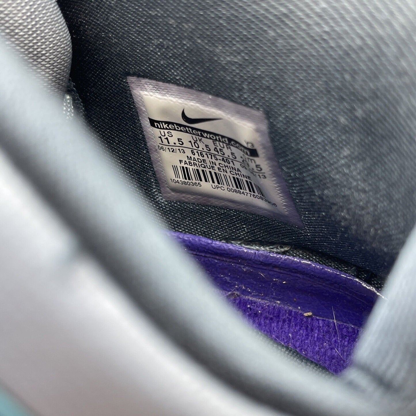 Size 11.5 - Nike LeBron 11 Armory Slate Blue Grey Black Suede (616175-401)