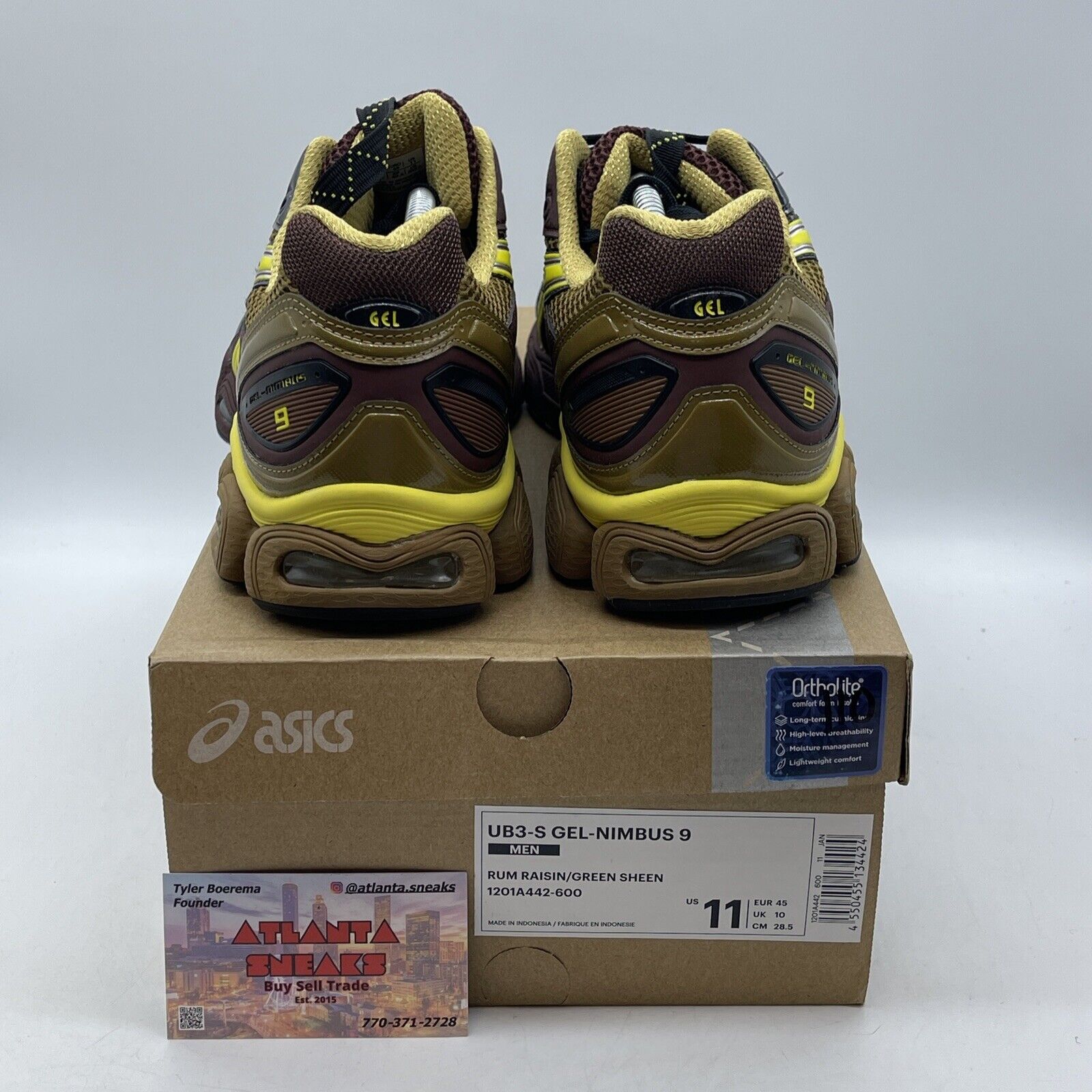 Size 11 - ASICS Kiko Kostadinov x UB3-S Gel Nimbus 9 Rum Raisin (1201A442-600)