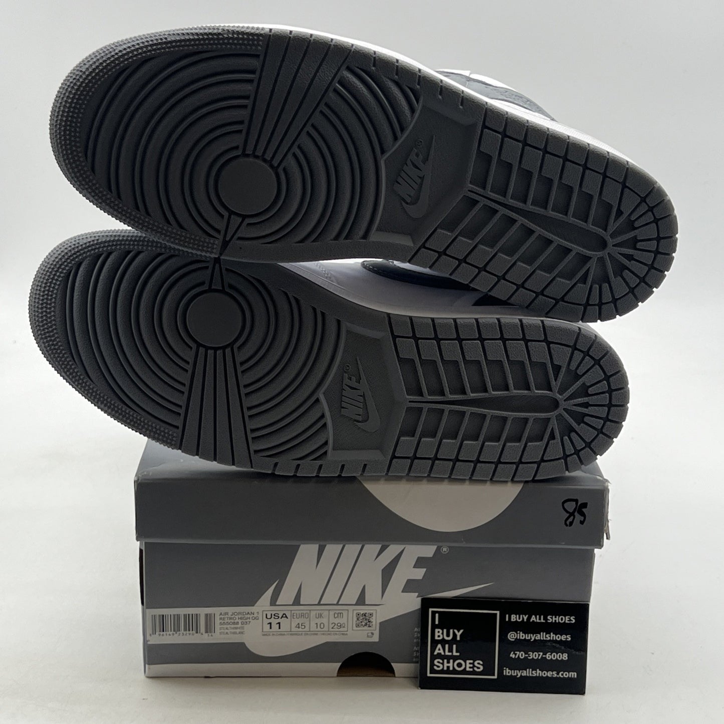 Size 11 - Air Jordan 1 Retro High OG Stealth (555088-037)