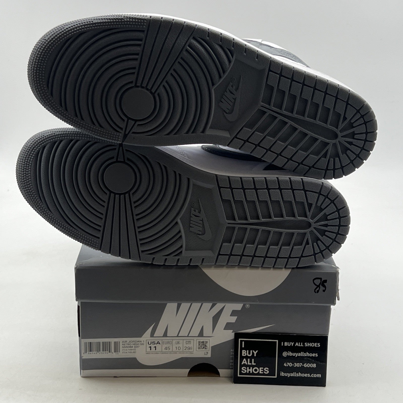 Size 11 - Air Jordan 1 Retro High OG Stealth (555088-037)