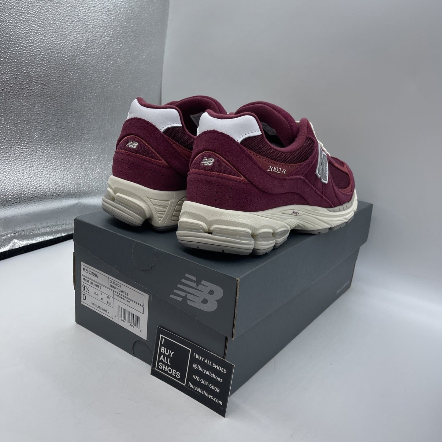 Size 9.5 - New Balance 2002R Suede Pack - Garnet Deep Earth Red (M2002RHA)