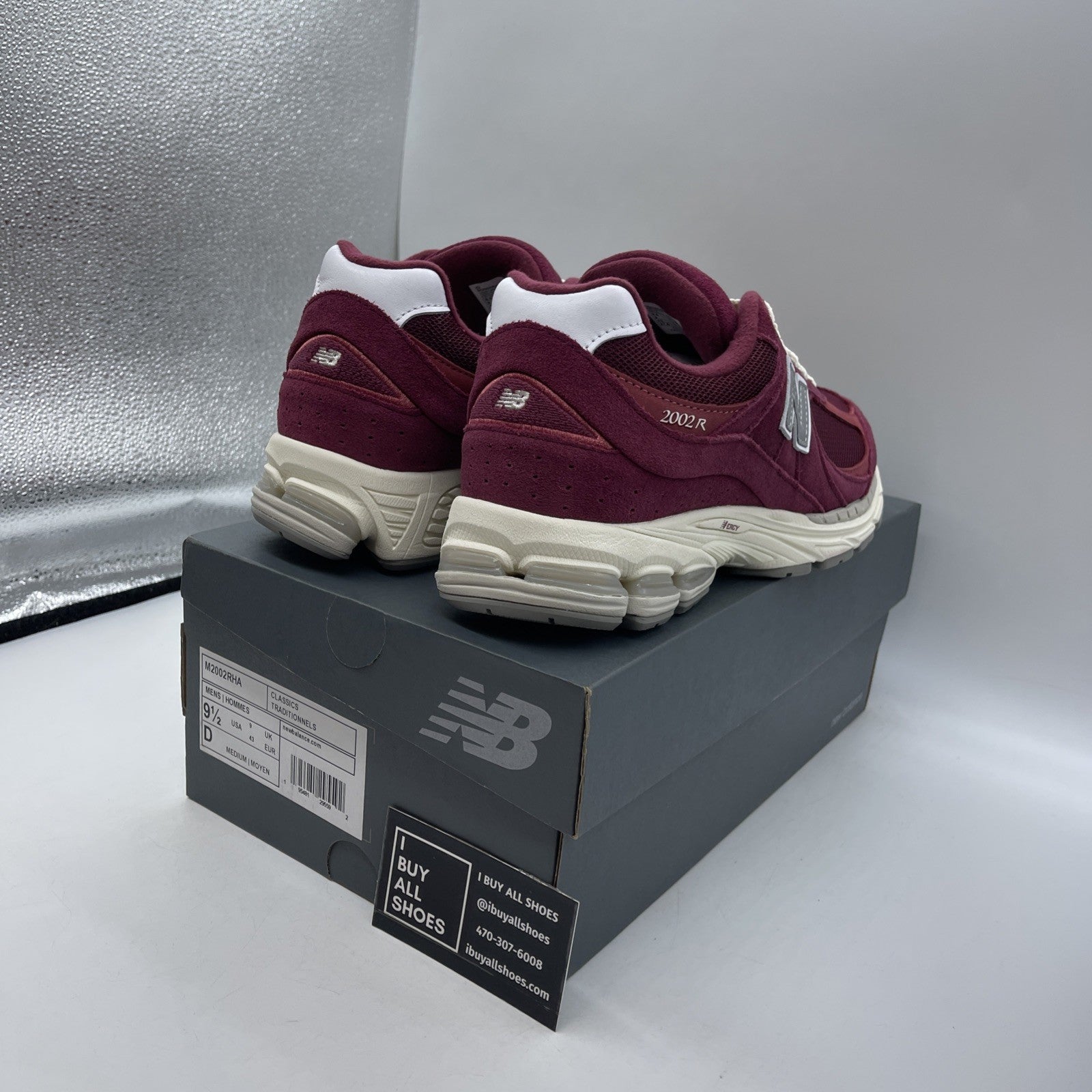 Size 9.5 - New Balance 2002R Suede Pack - Garnet Deep Earth Red (M2002RHA)