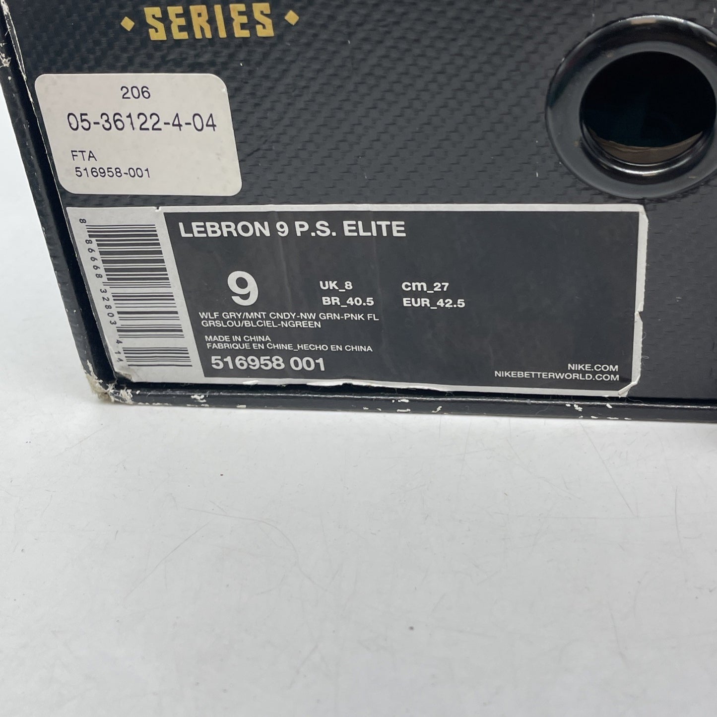 Size 9 - Nike LeBron 9 P.S. Elite South Beach (516958-001)