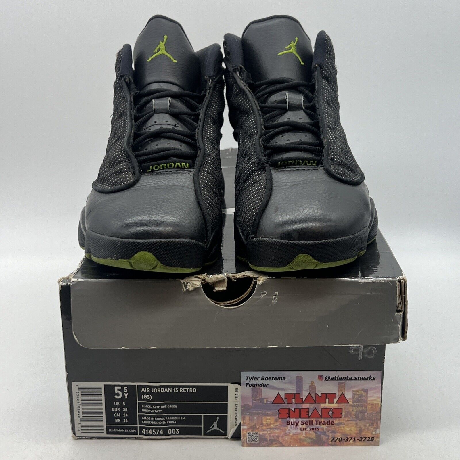 Size 5.5Y Air Jordan 13 Retro Altitude (414574-003) 2010 Leather