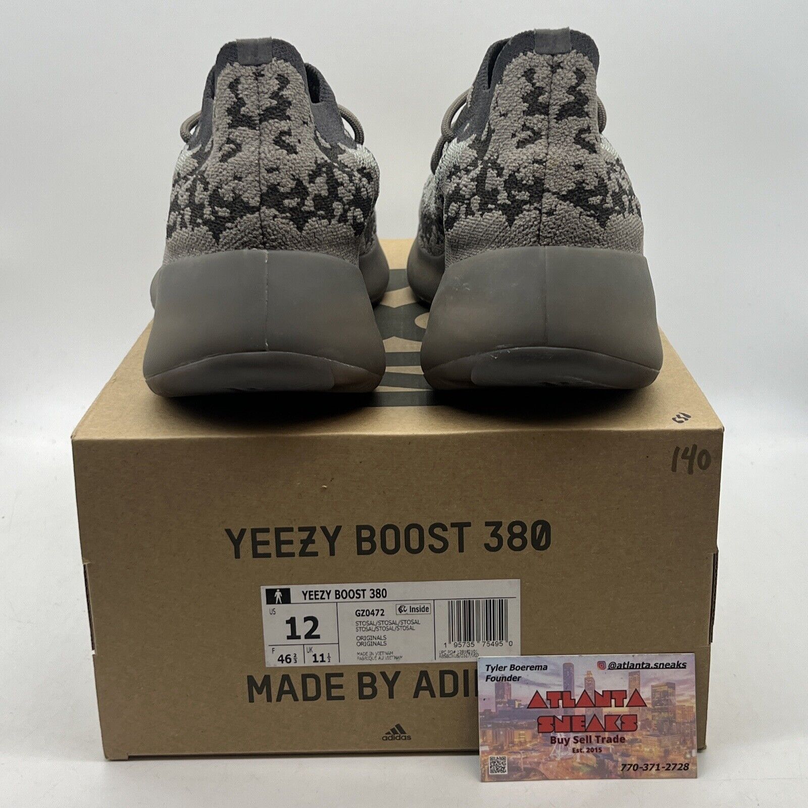 Size 12 - adidas Yeezy Boost 380 Stone Salt Grey Black (GZ0472)