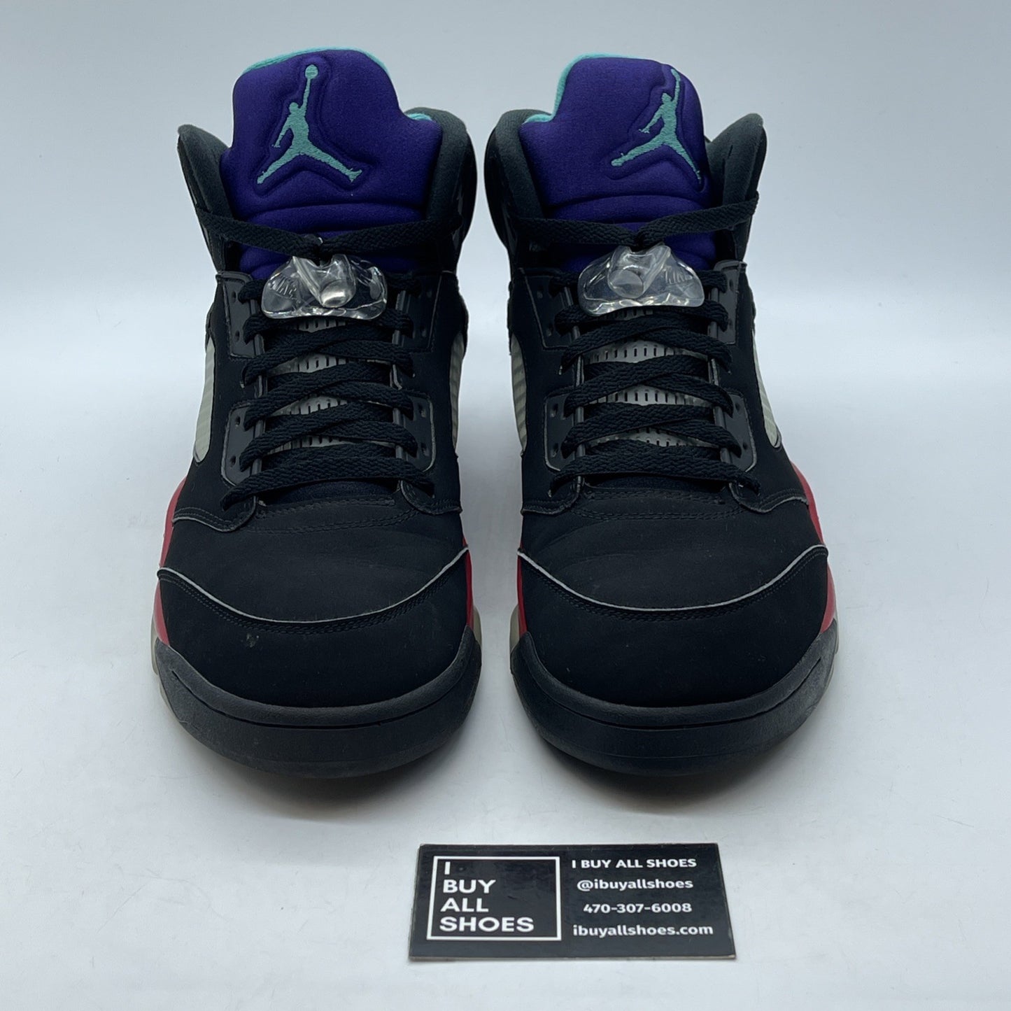 Size 11.5 - Jordan 5 Retro Top 3 Black 2020 Red White Suede (CZ1786-001)