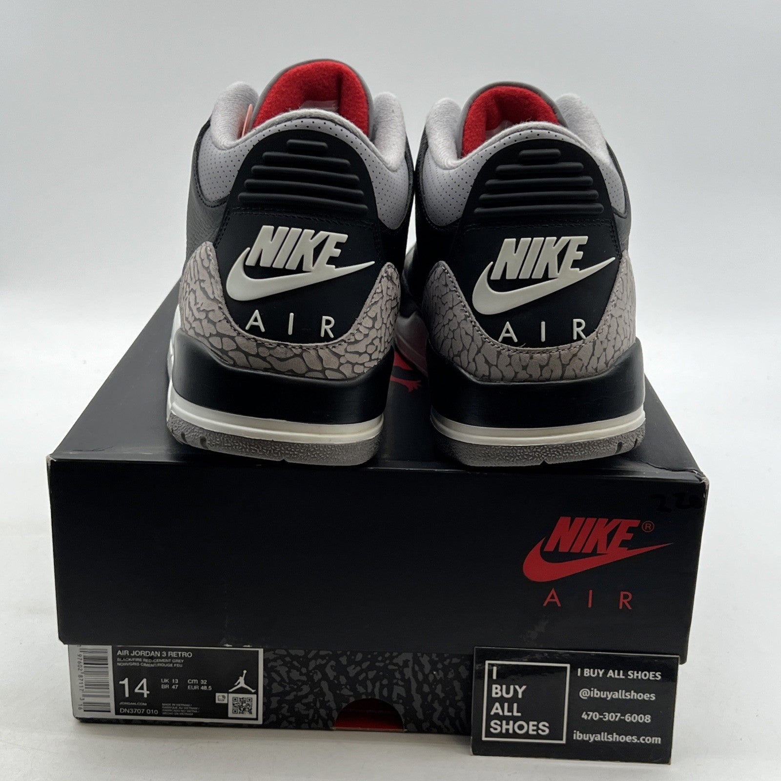 Size 14 - Air Jordan 3 Retro OG 2024 Black Cement (DN3707-010)