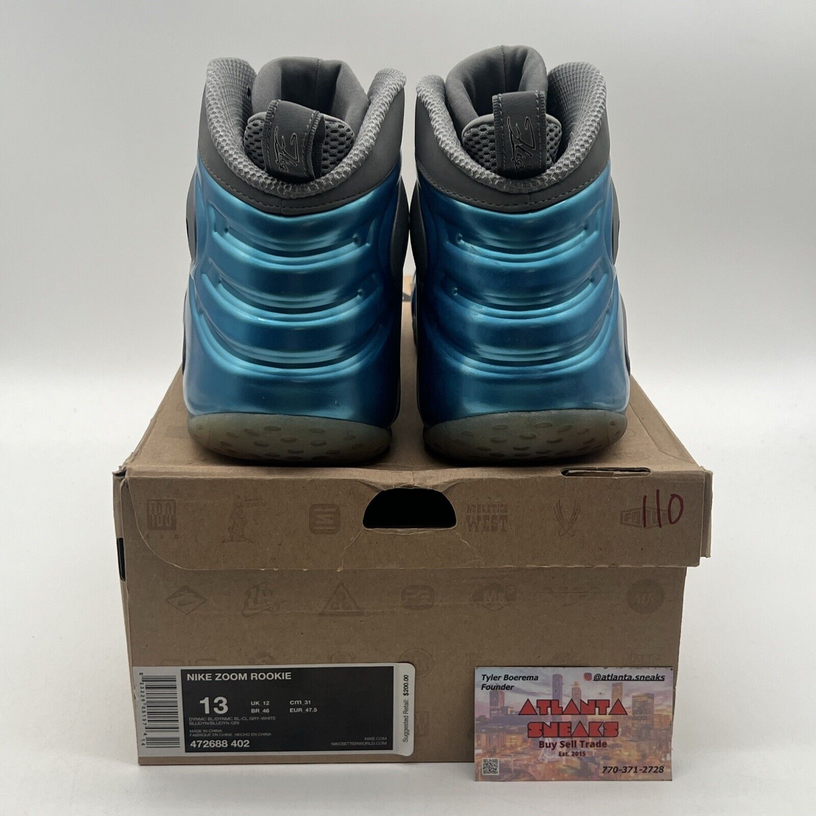 Size 13 - Nike Zoom Rookie Dynamic Blue Grey Suede (472688-402)